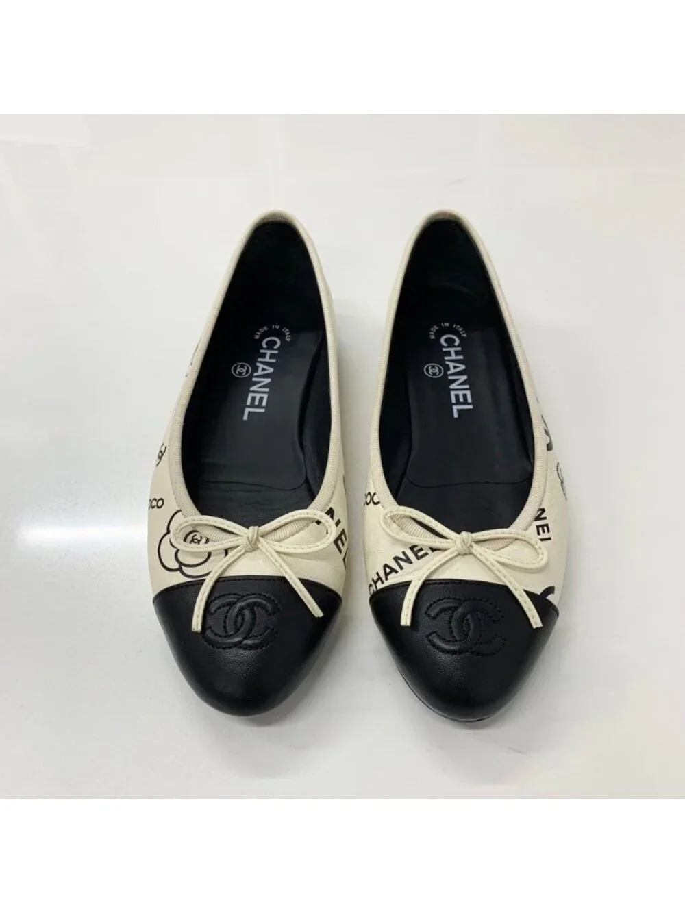 Chanel Ballerina Lambskin CC Logo Camellia Ballet Shoes